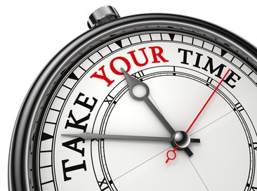 Take your time concept clock