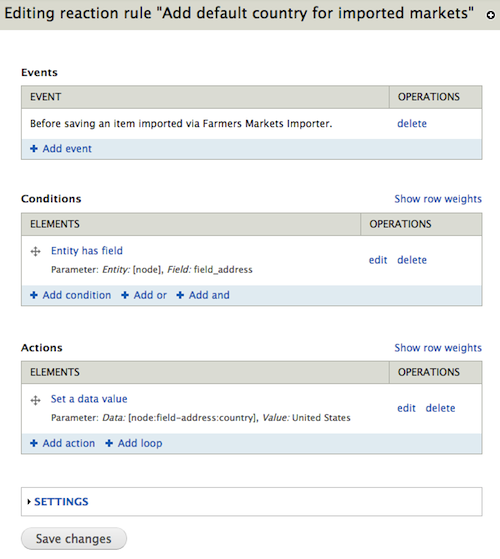 Add default country for imported markets rule